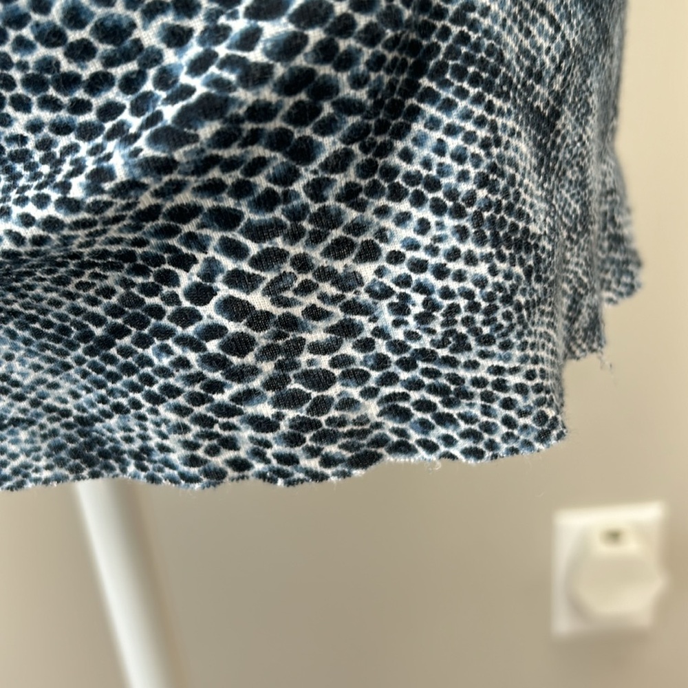 Tory Burch light weight snake skin patterned long sleeve top. - Picture 4 of 5
